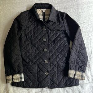 Burberry quilted black jacket XS